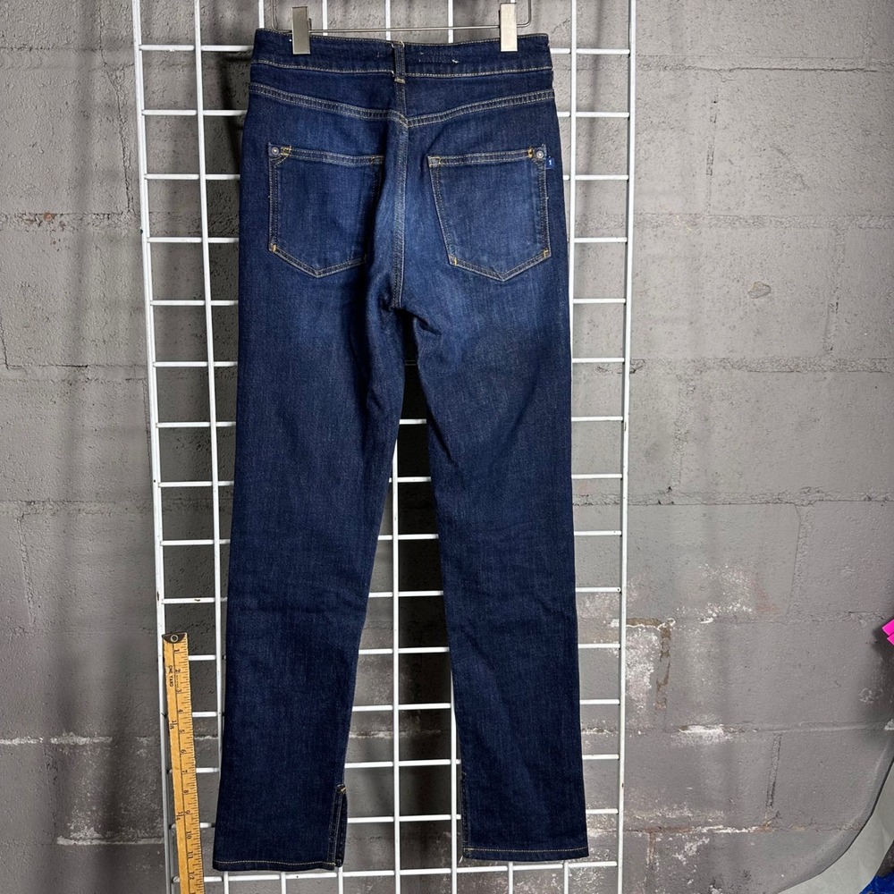 Pilcro Anthropologie Dark Wash High Rise Straight Leg Jeans Blue 26‎ stretch - Picture 6 of 10